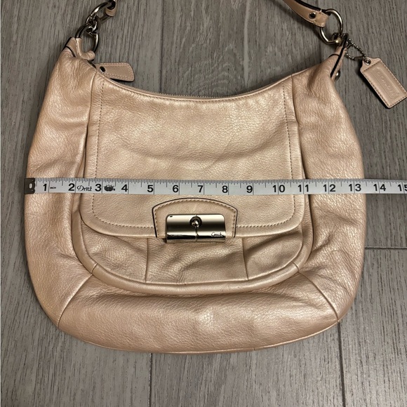 Coach Kristen purse handbag in beautiful pebbled leather. Pearlescent in EUC. - Picture 13 of 15